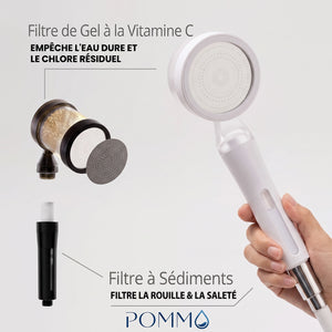 Pommeau de douche filtrant à la vitamine C
