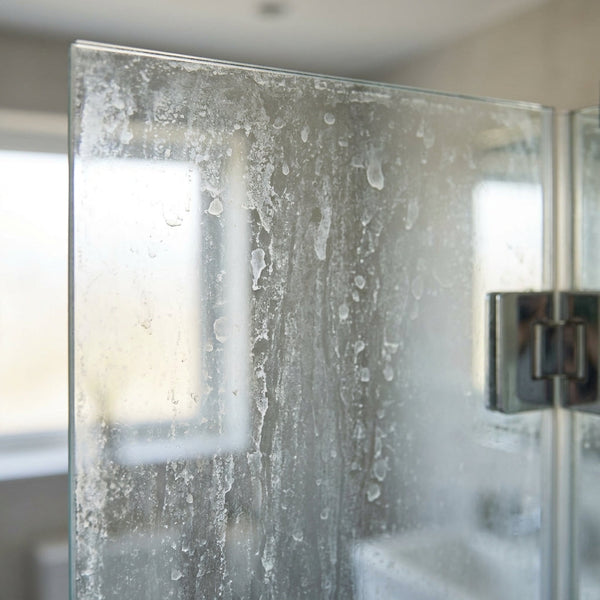 Calcaire sur la paroi de douche